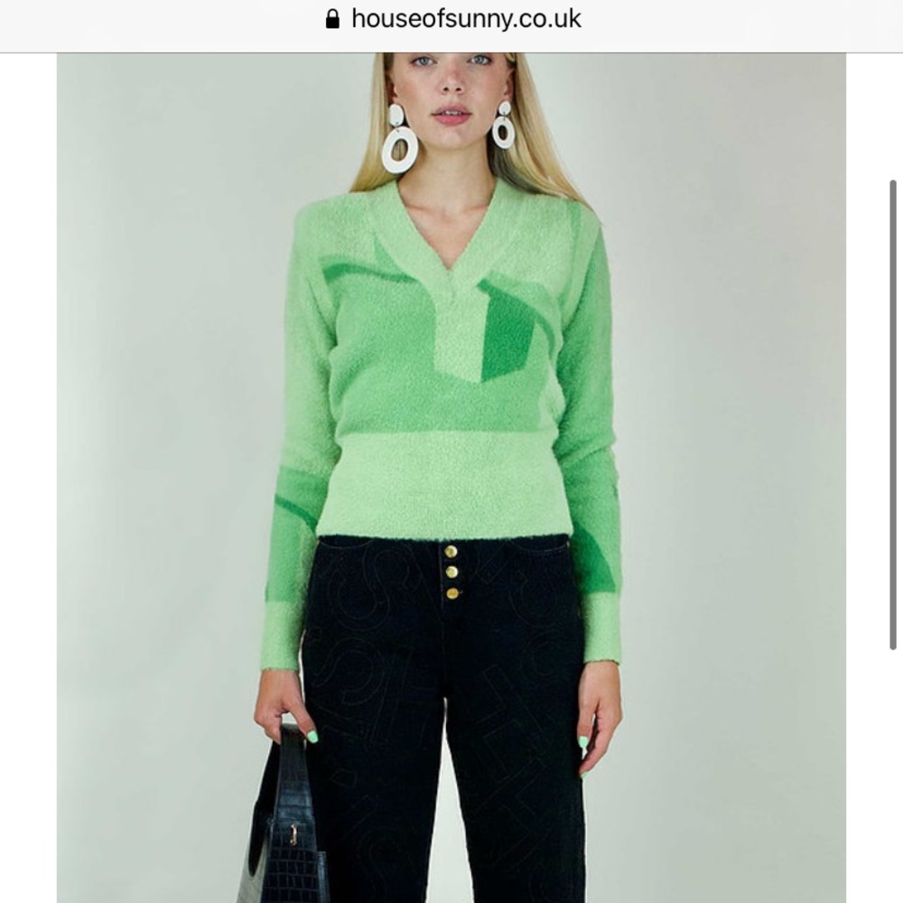 House of Sunny green sweater - suburban knit